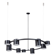 Lampadario nero moderno ad anello Ø72 9xGX53 KODO Sigma