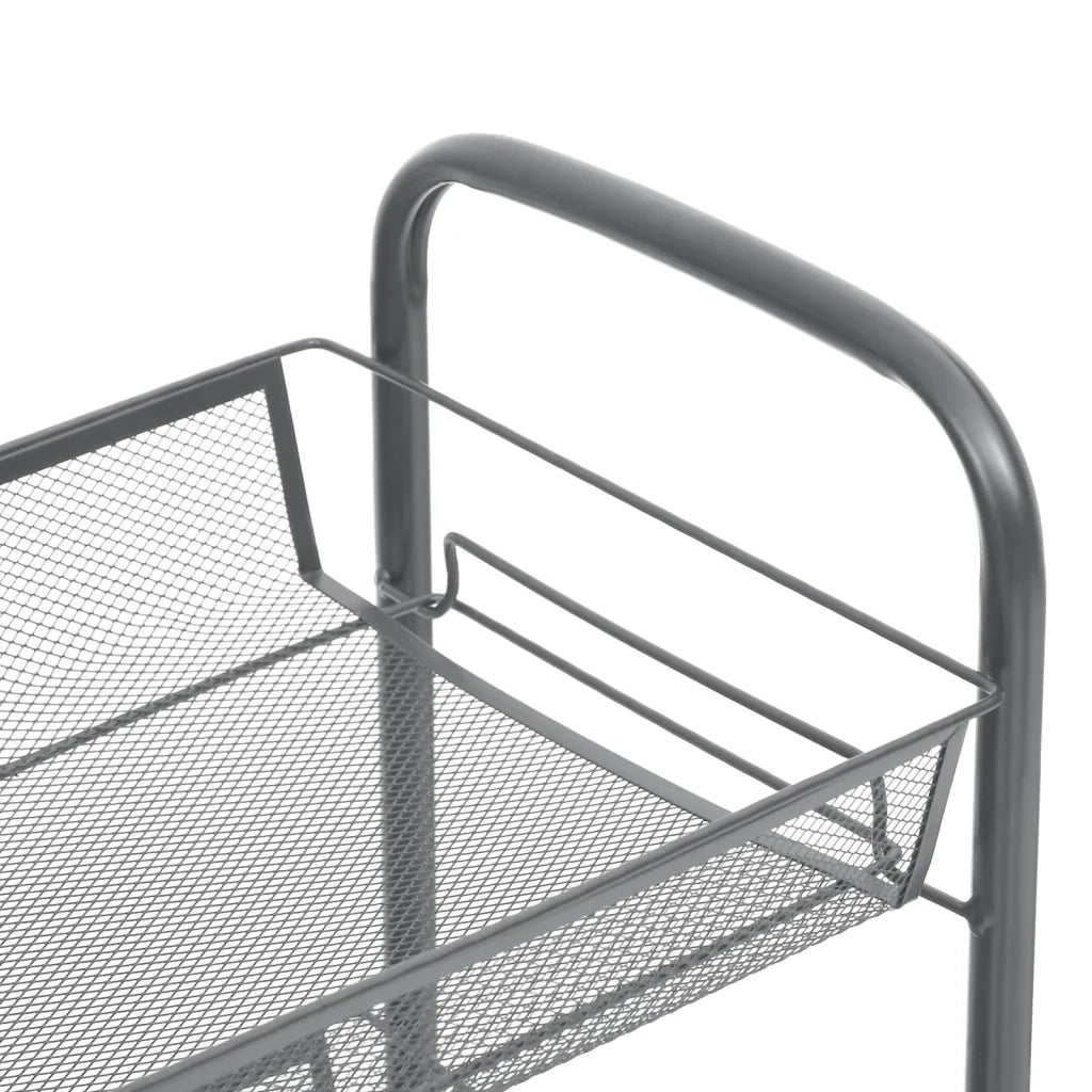 Carrello da Cucina con 5 Ripiani Grigio 46x26x105 cm in Ferro CFW7945075