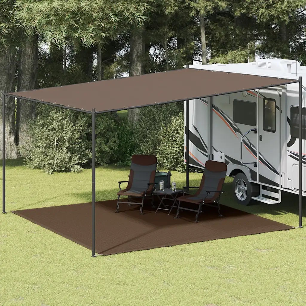 Tappeto da Tenda 400x400 cm Marrone 310811
