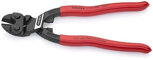 KNIPEX 71 21 200 CoBolt Tronciasquadre a Doppia Leva Testa Piegata 20° Impugnature Rivestite Colore Nero