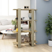 Libreria Divisorio-Scaffale per Libri-Mobile di Stoccaggio Rovere Sonoma 80x30x123,5 cm