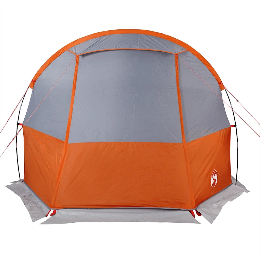 Tenda da Campeggio a Tunnel per 4 Persone Grigio e Arancione 94633