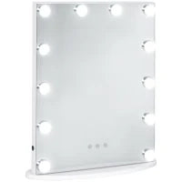 Specchio da Tavolo Professionale per Makeup con 12 Luci a LED Dimmerabili e Interruttore Touch in Stile Vintage