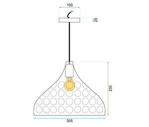 Lampada Da Soffitto Rispecchiata Silver APP272-1CP