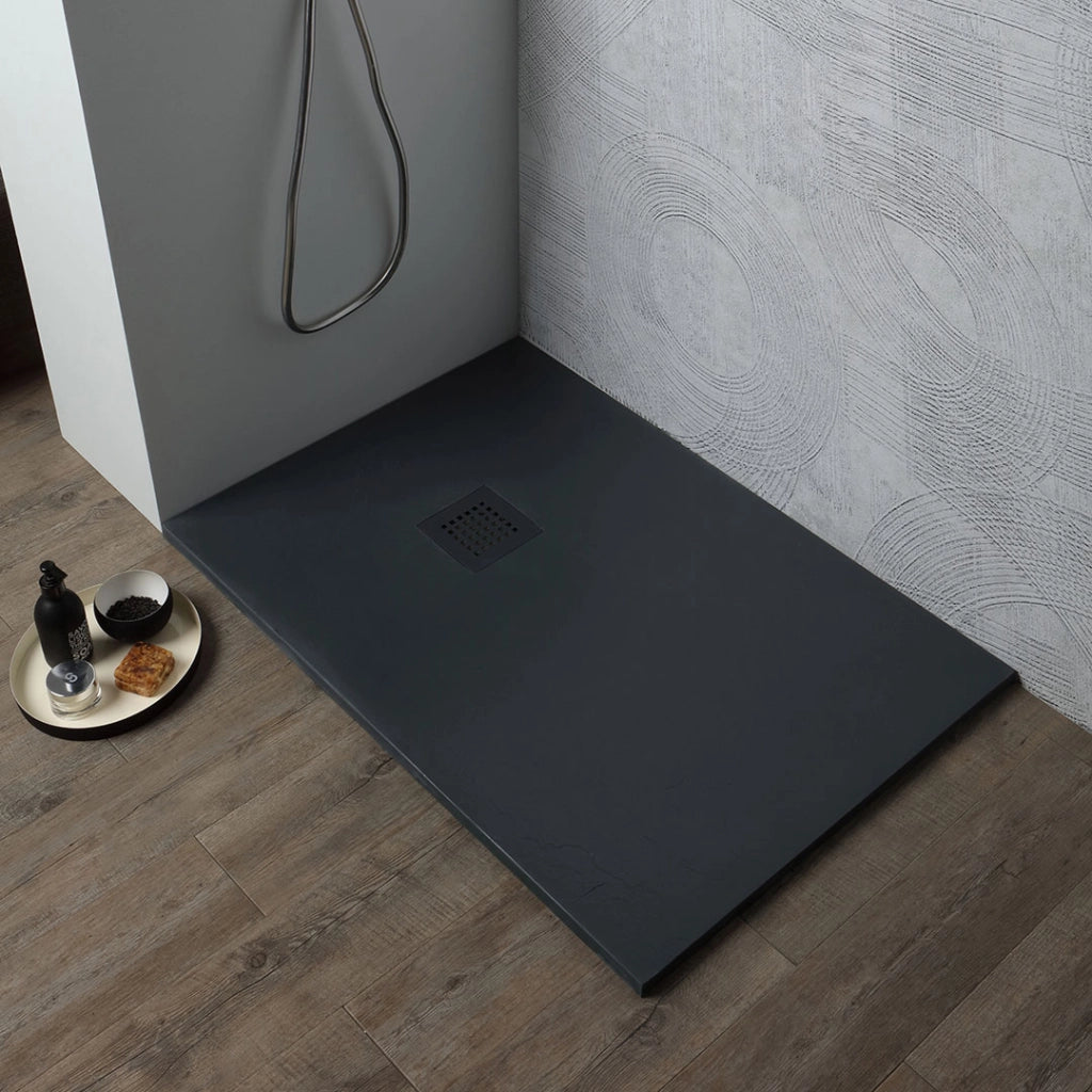 Piatto doccia 100x80 cm in resina antracite
