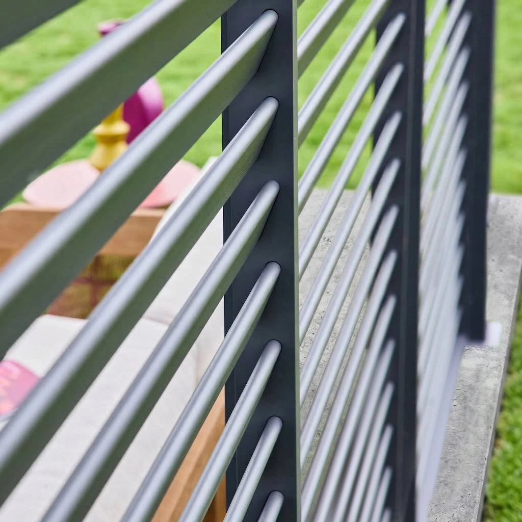 Pergola bioclimatica 3x4 in alluminio + 3 persiane da 1.3m, antracite