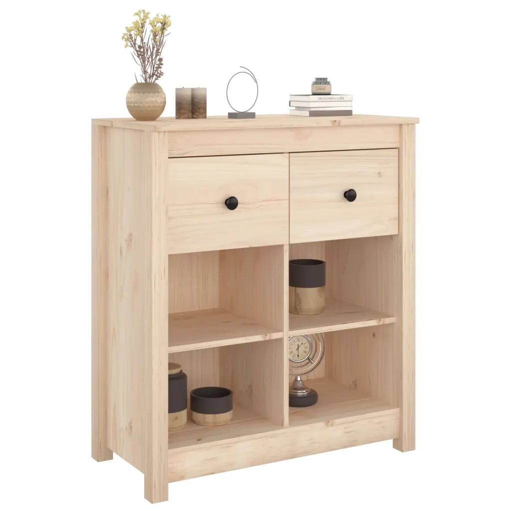 Credenza | Madia | Buffet da pranzo | Armadio da pranzo 70x35x80 cm in Legno Massello di Pino