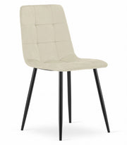 Sedia VALORA PYRA - Moderna in velluto beige con gambe nere