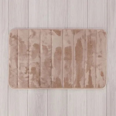 Tappeto bagno 100% poliestere 50x90 tortora antiscivolo  Memo