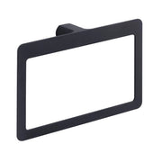 PORTA SALVIETTE DA PARETE AD ANELLO IN OTTONE NERO OPACO MODELLO PIRENEI - DIM. CM (LXPXH): 23×5,1×15,1 - NERO OPACO  - GDY