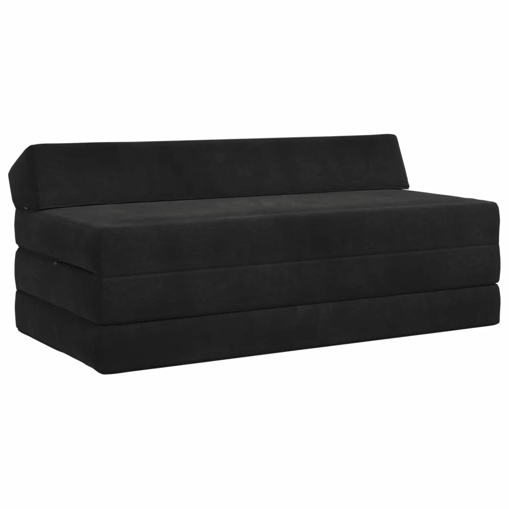 Divano Letto Pieghevole Nero 120 x 60 x 49 cm Tessuto