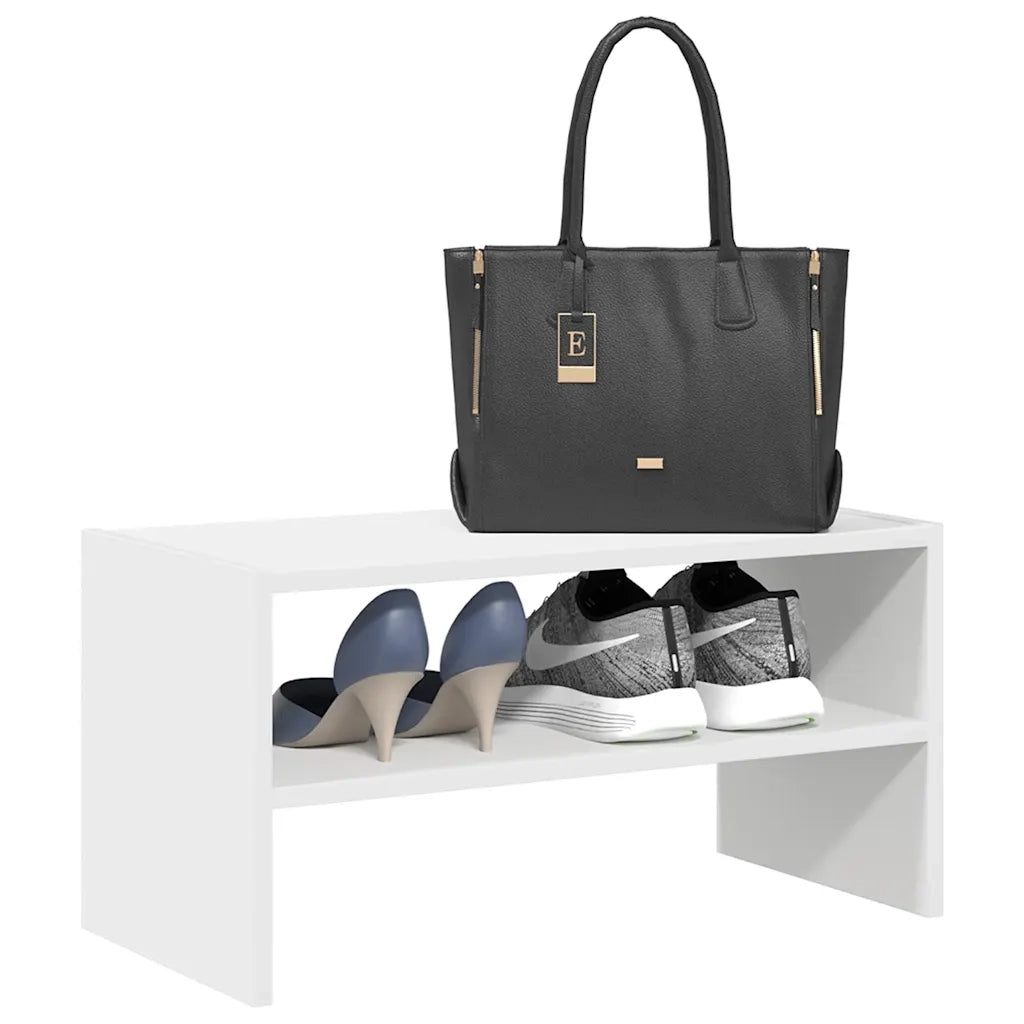 Scarpiera Impilabile-Scaffale per scarpe Bianca 60x30x30,5 cm