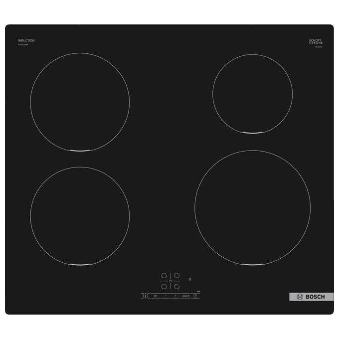 Bosch PUE611BB5J Serie 4 Piano cottura a induzione 60 cm 4 zone Touch Select PowerBoost colore Nero