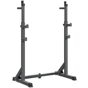 Rack per Pesistica con Anello e Altezza Regolabile ¨C Minimal ¨C Acciaio Nero 150 kg