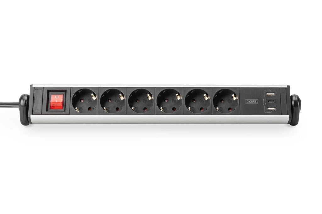 Digitus Presa multipla Office a 6 posti con 3 porte USB