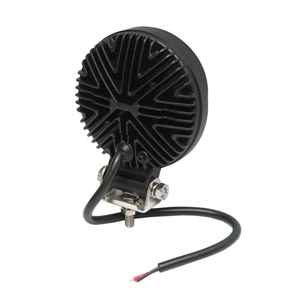 Faretto LED rotondo 12-60V, 36W, corpo in alluminio 110x110x40mm