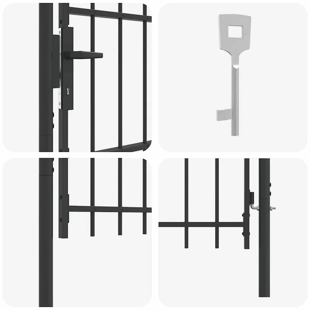 vidaXL Cancello per recinzione Grigio 100 x 200 cm