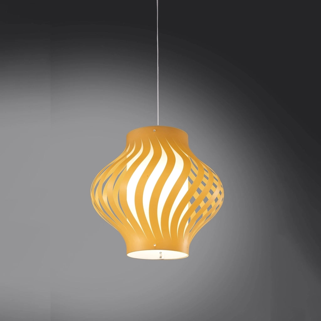 Sospensione Moderna Helios Larga Polilux ® Ocra Pastello 1 Luce E27