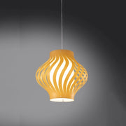 Sospensione Moderna Helios Larga Polilux ® Ocra Pastello 1 Luce E27