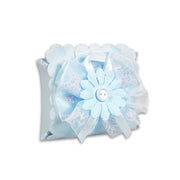 Trade Shop - 12 Scatolina Porta Confetti Con Fiore Bomboniera Nascita Battesimo Bimbo Azzurro -