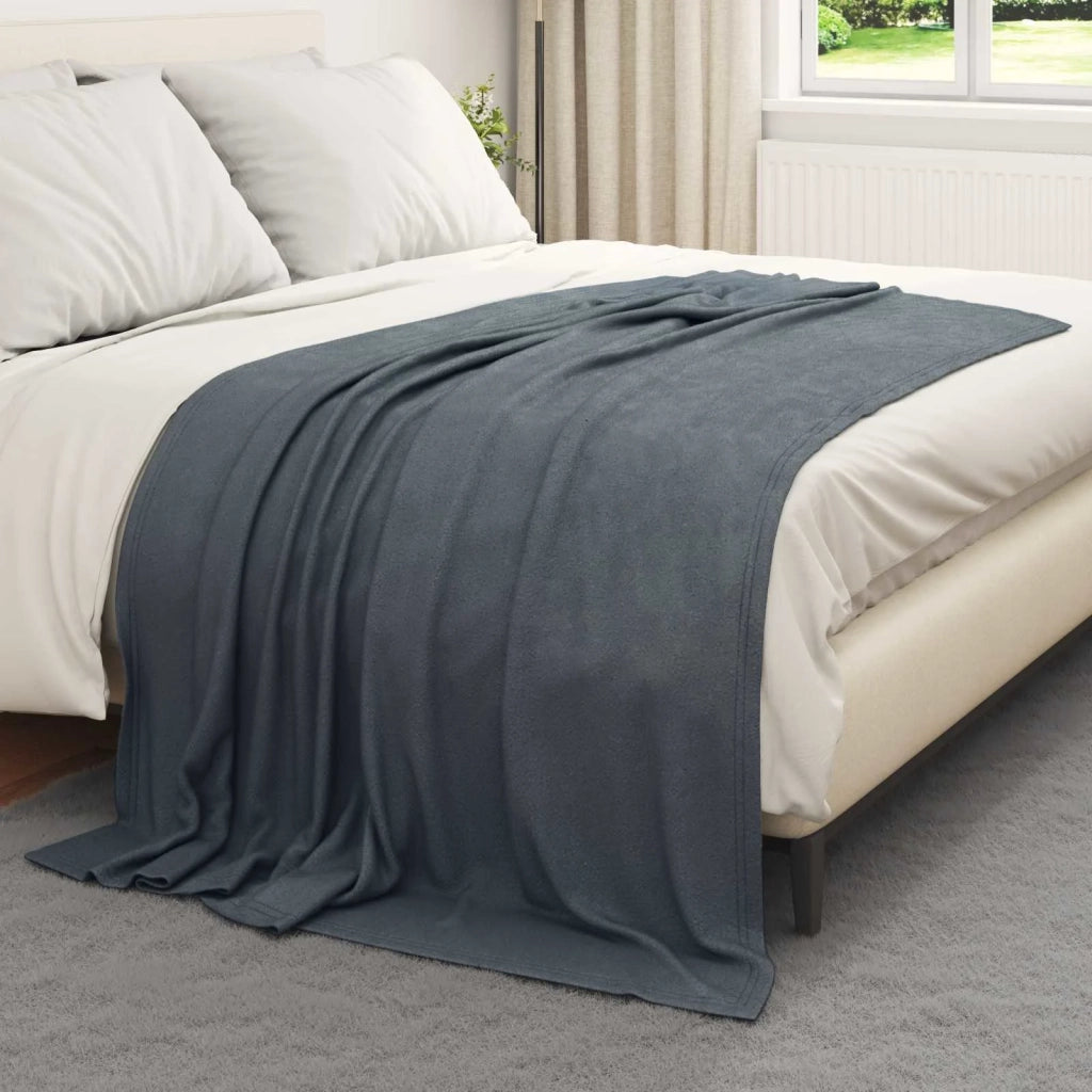 Coperte da Pile 6 pz Grigio scuro 200 x 150 cm Panno