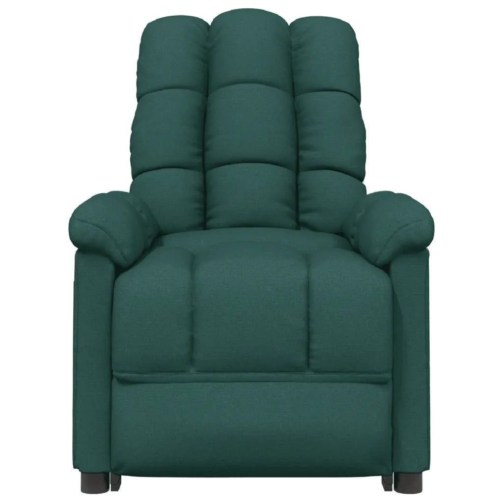 Poltrona Massaggiante Elettrica Verde Scuro in Tessuto 3073764