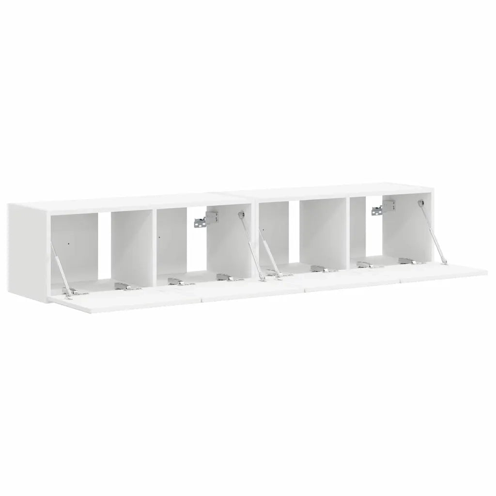 Mobile TV da parete 2 pz-Set di 2 Mobile TV a Muro-Credenza TV Bianco 60 x 31 x 29.5 cm 453350