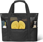Borsa XXL per donna con chiusura a zip - Leggera e versatile - Ideale per spiaggia, piscina, supermercato e palestra 47 x 20.5 x 34.5 cm