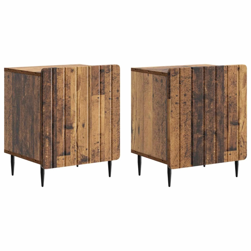 Armadio da Notte 2 pcs Legno antico 43 x 34,5 x 52 cm 894352