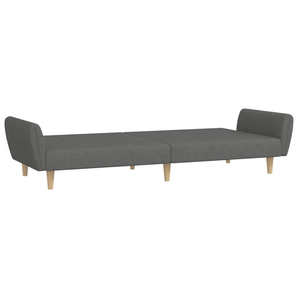 Divano Letto a 2 Posti Grigio Chiaro in Tessuto 375852