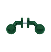 Maniglia su rosetta tonda SAGUATTI  D00/50S in inox verde lucido, 2 pezzi
