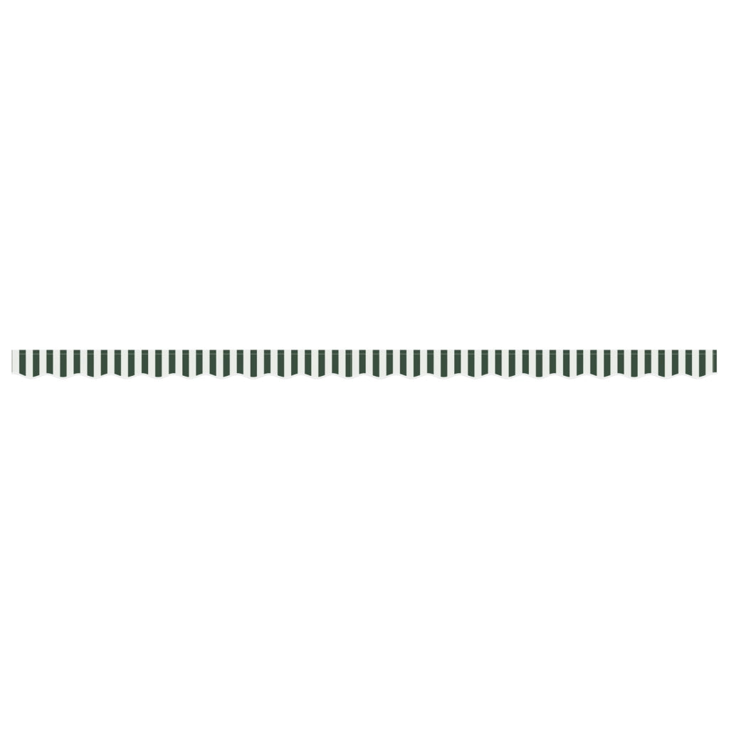 Tenda Valance per Telaio da 5 m Verde e Bianco 4.8x0.2 m