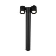 Lampione Per Esterno Moderno Alluminio Nero 2 Luci Gu10 50W Ip54