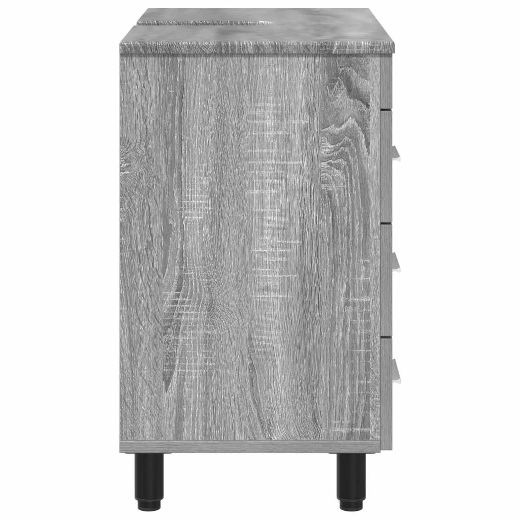 Mobiletto da bagno Sonoma grigio 60 x 35 x 60 cm 889381