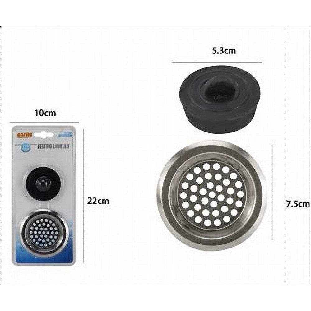 Trade Shop - Filtro Con Tappo Per Lavello Lavandino Lavabo Bagno Cucina Rubinetteria 10396 -