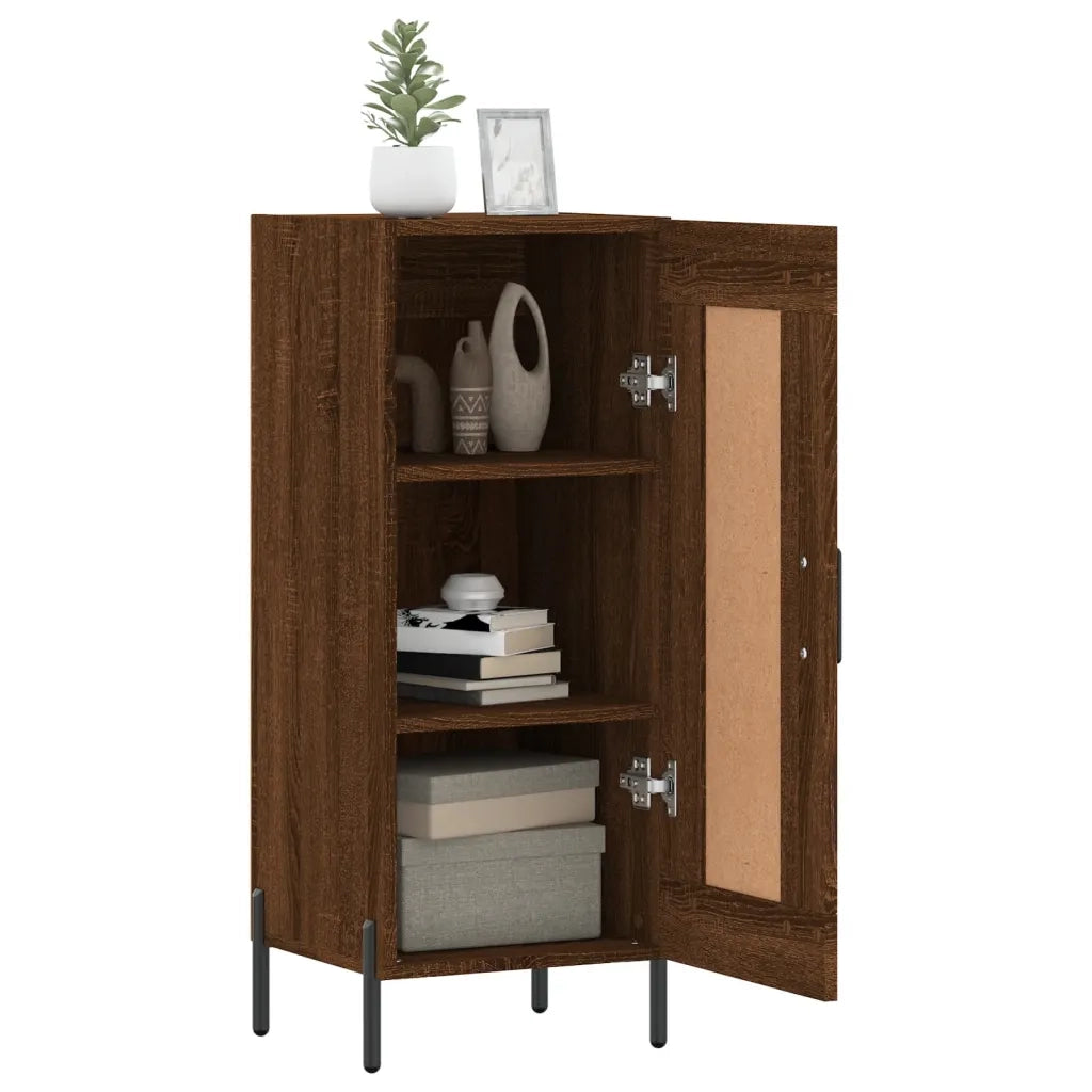 Credenza Rovere Marrone 34,5x34x90 cm in Legno Multistrato 830459