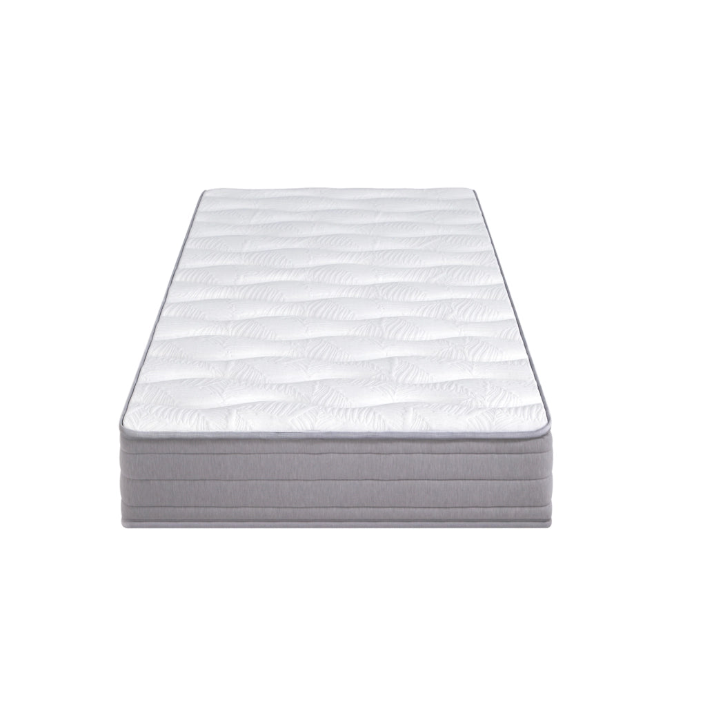 Letto imbottito con LED; USB e porta Type-C 90x200 cm in tessuto effetto lino beige