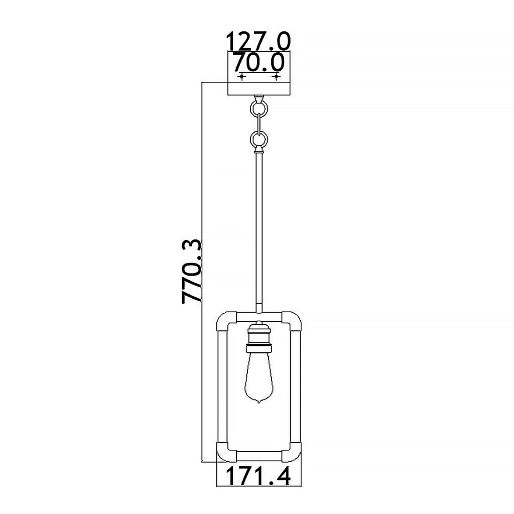 Lampada a sospensione industriale nera ottone Imahn Kichler