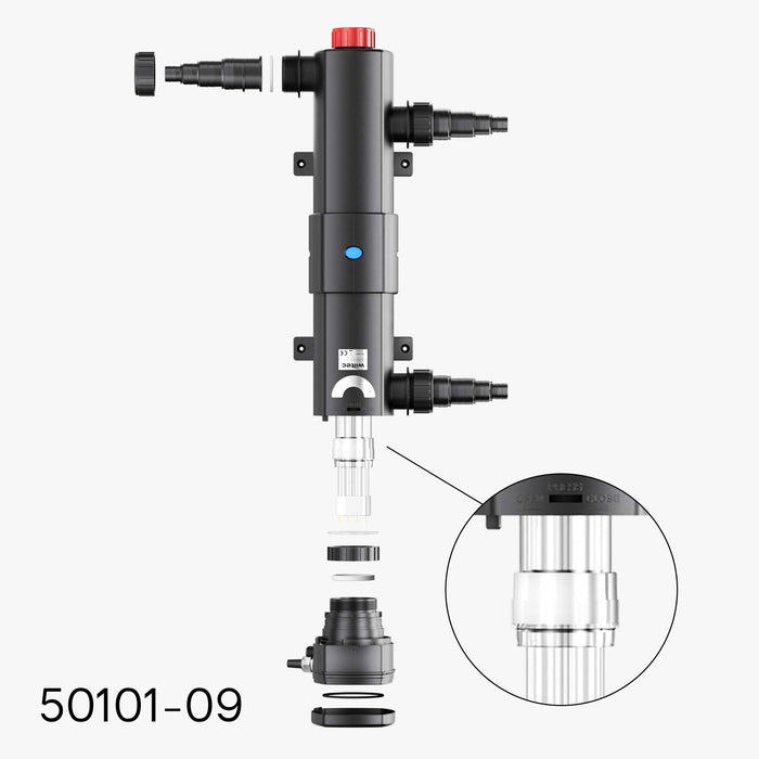 Ricambio per chiarificatore laghetti CUV-224 Tubo di vetro al quarzo A