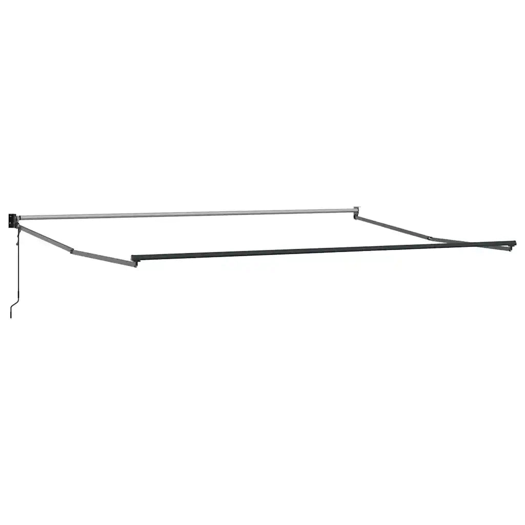 Tenda Retrattile Antracite e Bianca 4,5x3 m Tessuto e Alluminio