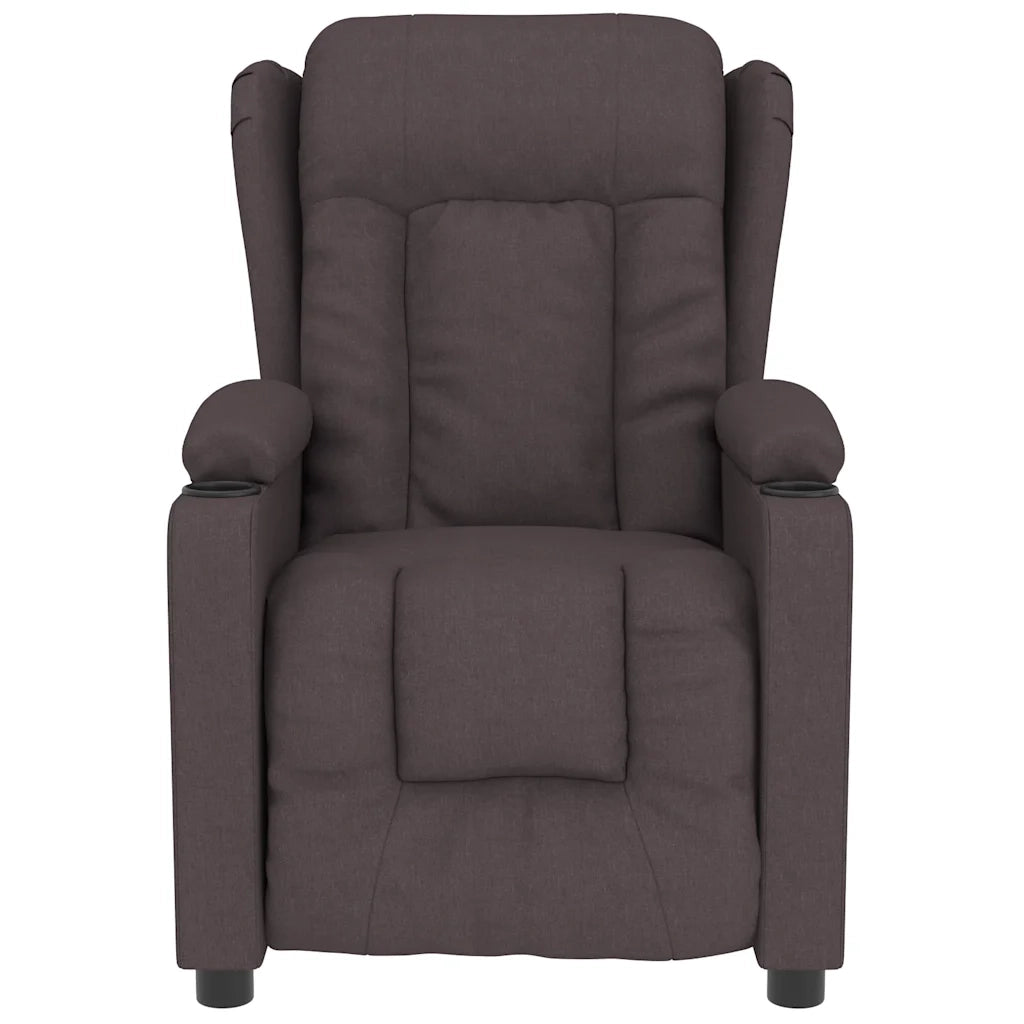 Poltrona Massaggiante Marrone Scuro in Tessuto 339063