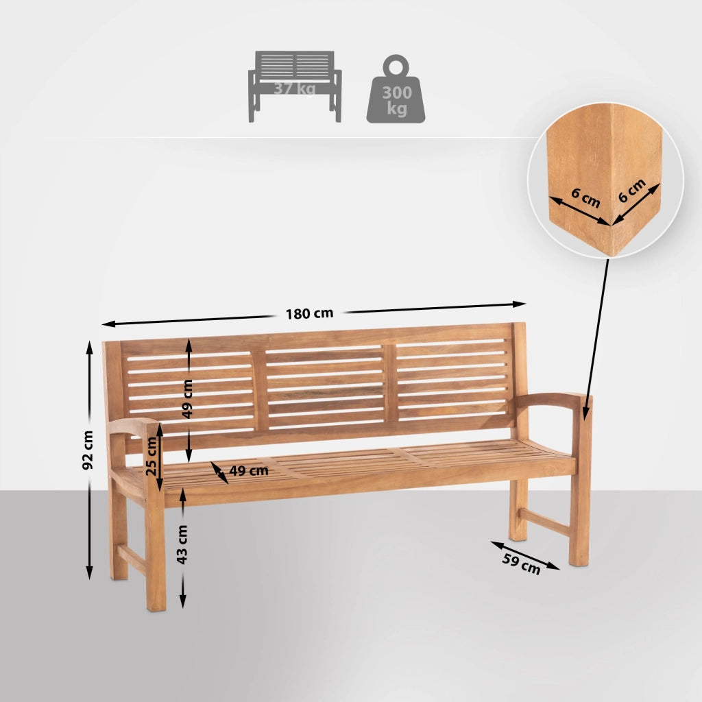 Teakbank Halden 180 cm