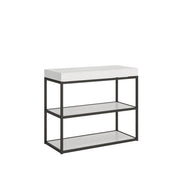 Consolle Allungabile 90-300x40x77 cm in Nobilitato Bianco