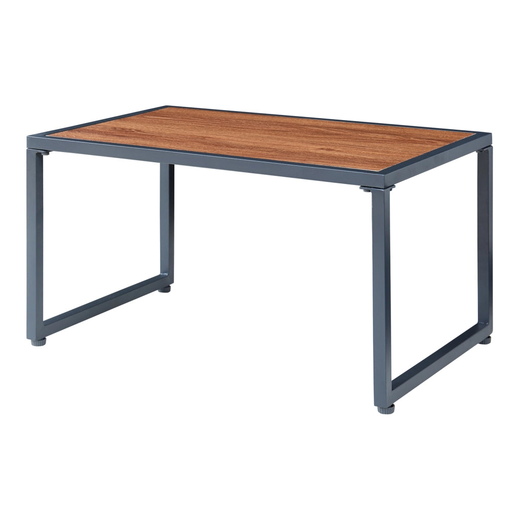 Set Salottino per Esterno Karg Divano Modulare a 3 pezzi e Tavolino con Piano in SPC Rovere Mobili da Giardino - Grigio
