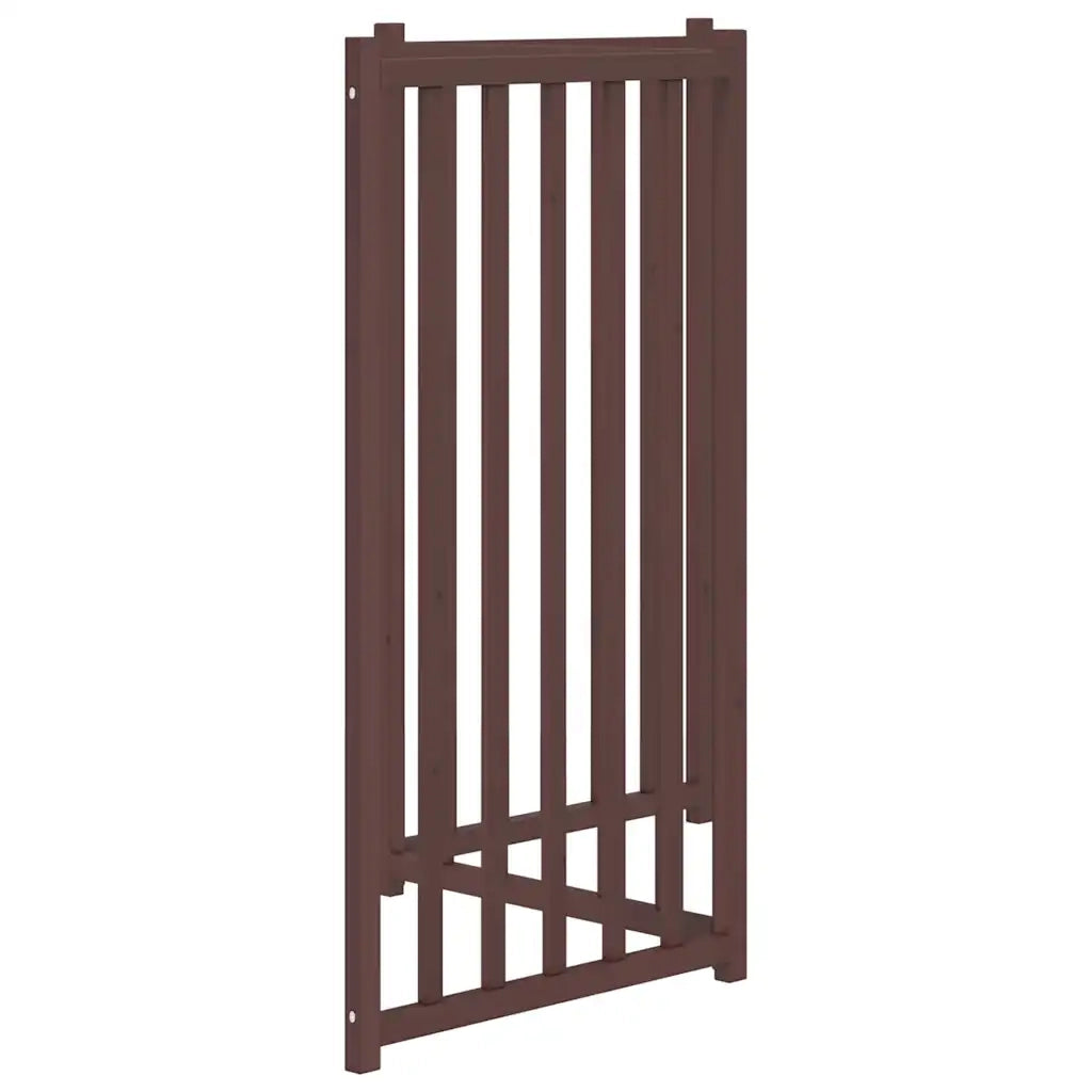 vidaXL Cancello Cani Pieghevole 3Pannelli Marrone 150cm Massello Abete
