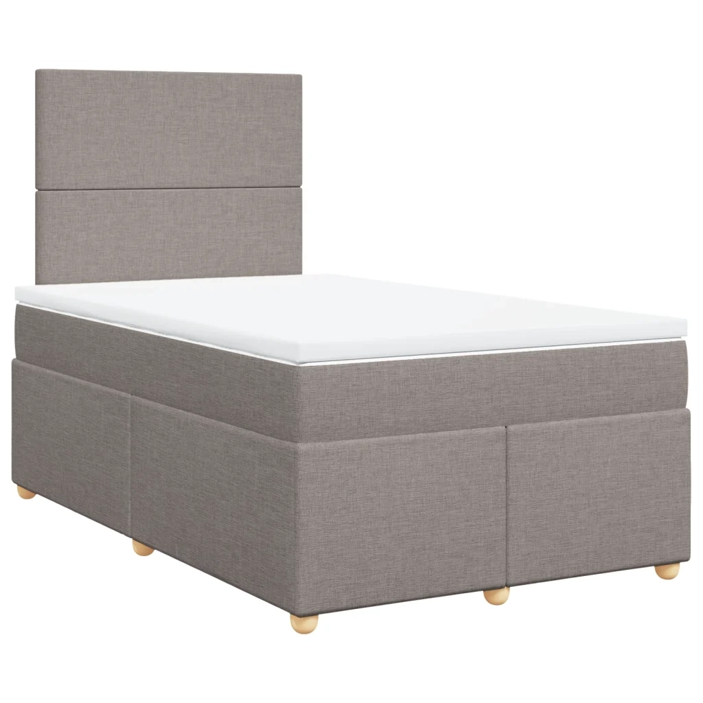 Giroletto a Molle con Materasso Tortora 120x190 cm in Tessuto