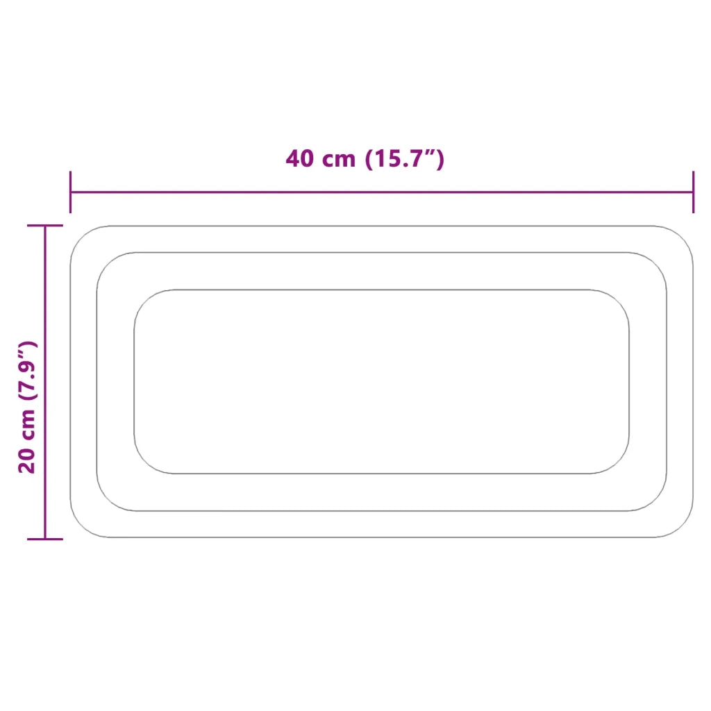 Specchio da bagno LED Trasparente 40 x 20 cm vetro temperato 42045829