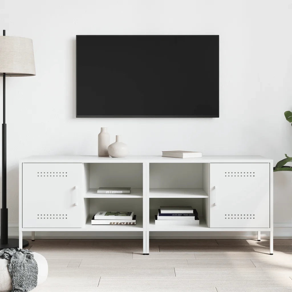 Mobili TV 2pz Bianchi 68x39x50,5 cm in Acciaio 843005
