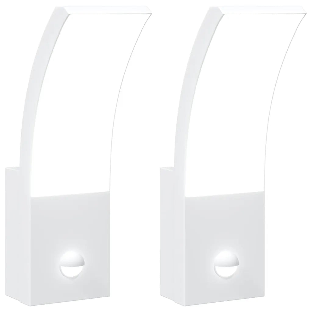 Applique con LED e Sensore 2 pz Bianche in Alluminio Pressofuso CFW9465930