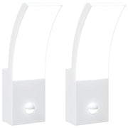 Applique con LED e Sensore 2 pz Bianche in Alluminio Pressofuso CFW9465930